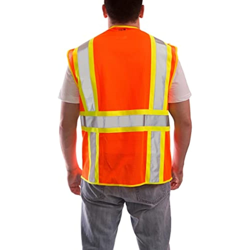 JOB SIGHT V73852.S-M Polyester Mesh-Solid Vest, Small/Medium, Fluorescent