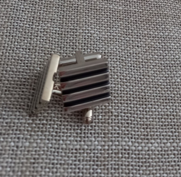 White metal cufflinks