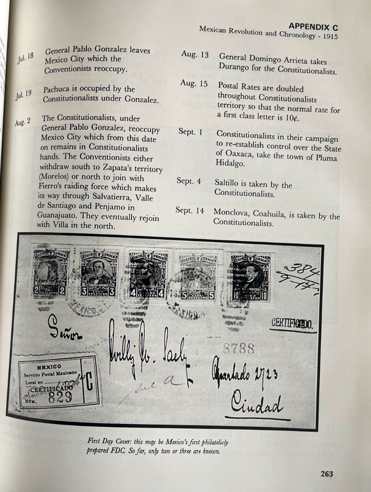 4-item lot Mexican Philately. Pulver Introduction, Maritime, Revolution British