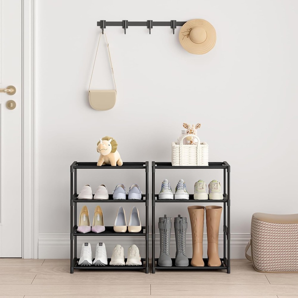 Shoe Rack 4 Tier Extra Small 16.3" Wide