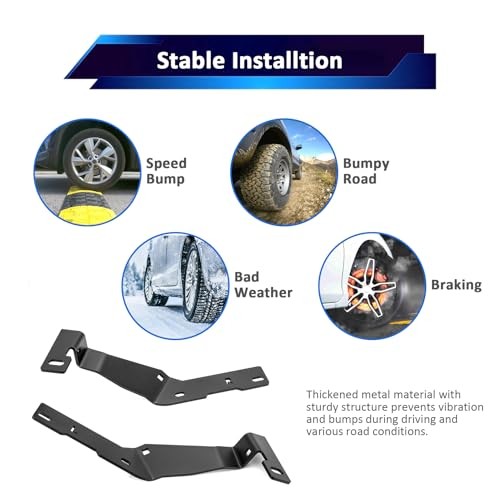 2Pcs Hood Hinge LED Light Pod Mount Bracket Compatible with Dodge Ram