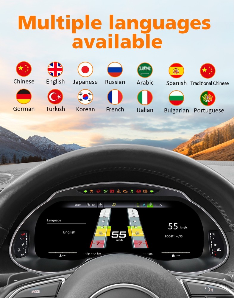 Update Gauge Digital Instrument Cluster Speedometer For AUDI Q5 2009-2018 Linux