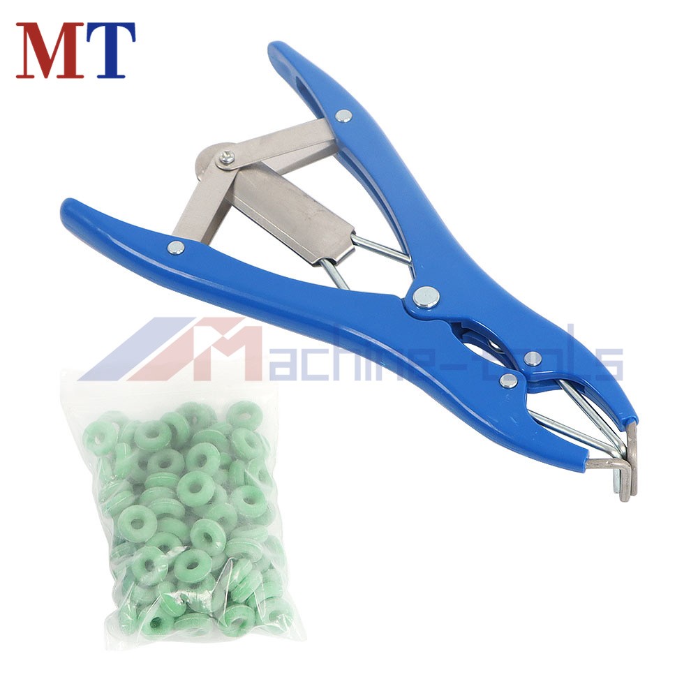 Elastrator Castration & Tail Docker Pliers Applicator With 100 Rubber Rings