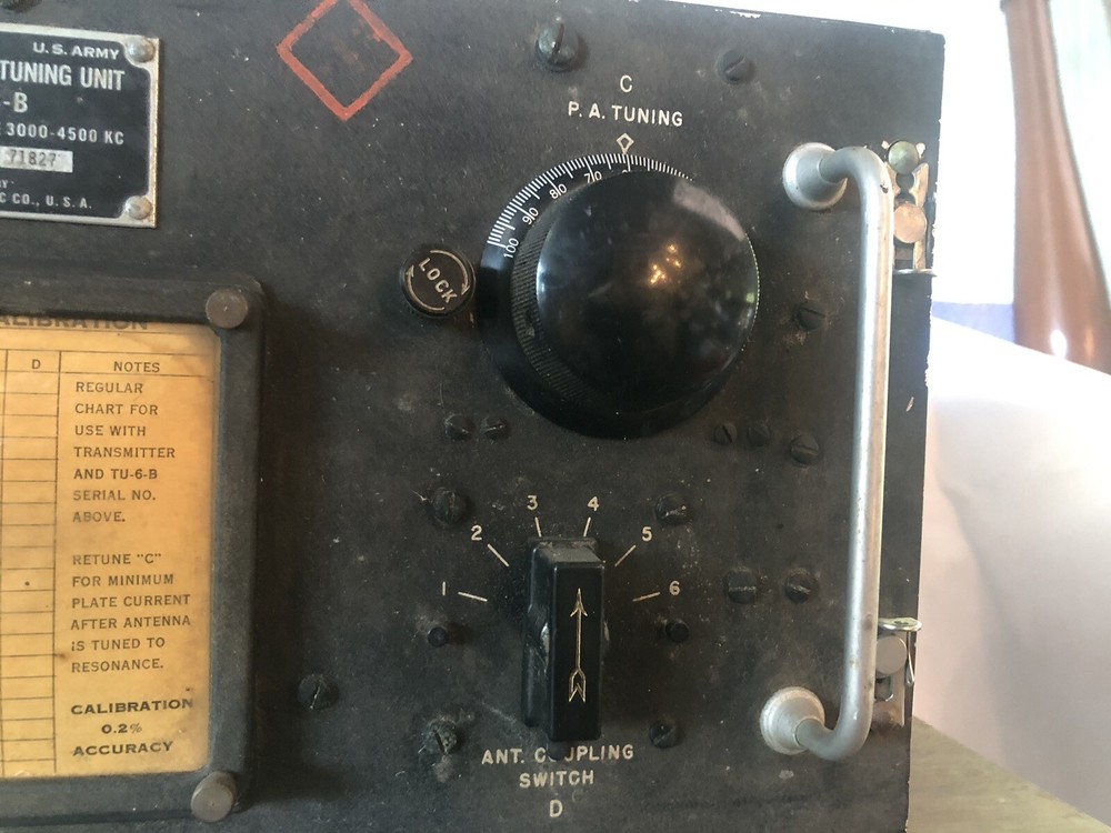 General Electric transmitter TU-6-B radio CS-48 US ARMY military Ham Radio??