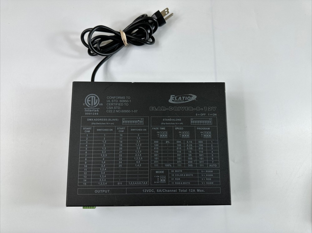 ELATION ELAR-DRIVER-8-12V READ