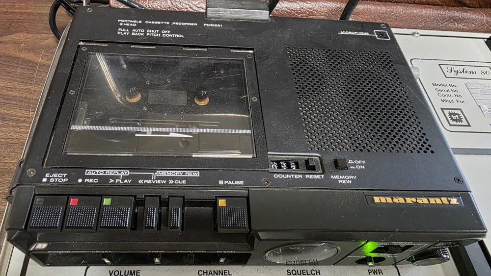 TRF Tactical RF System 80 Receiver Equipment with Marantz PMD221 Cassette Deck