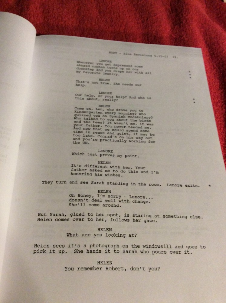ORIGINAL SCRIPT HURT MELORA WALTERS WILLIAM MAPOTHER JOHANNA BRADDY