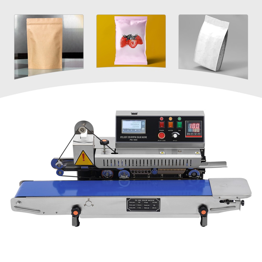 Automatic Continuous Sealing Machine with Inkjet Printing Packaging Band Sealer