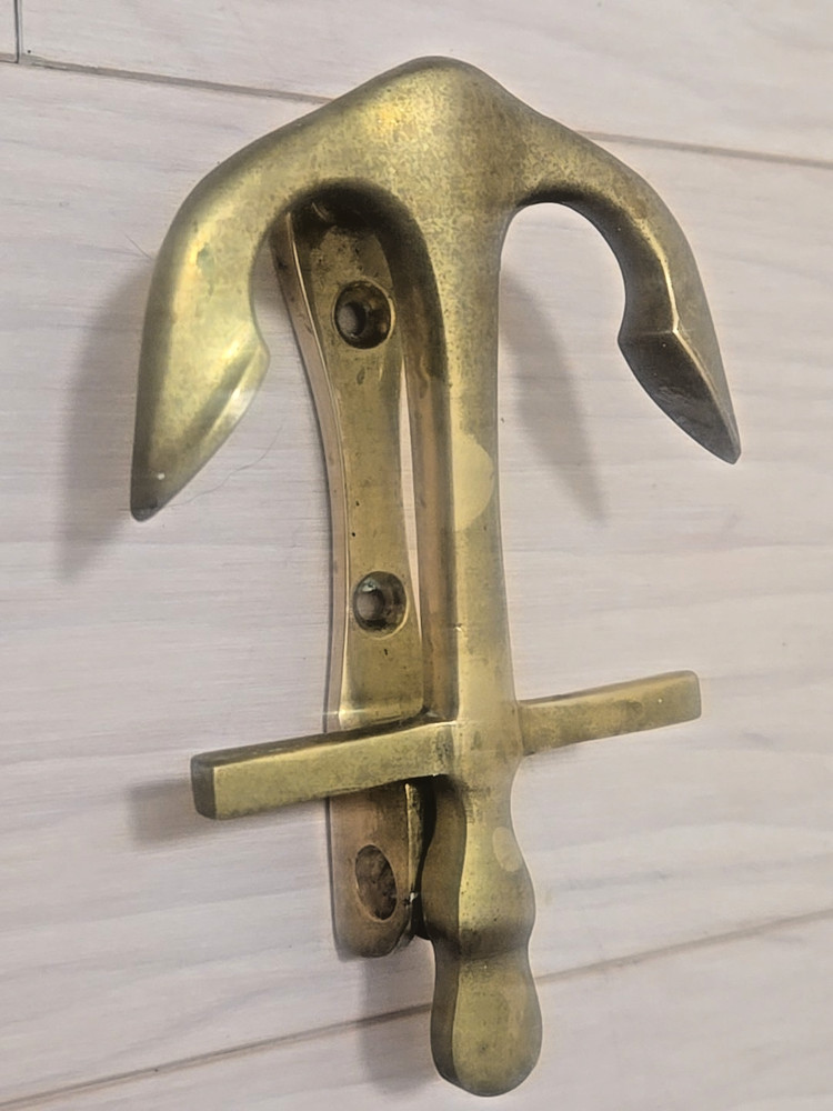 Vintage Brass Anchor Door Knocker