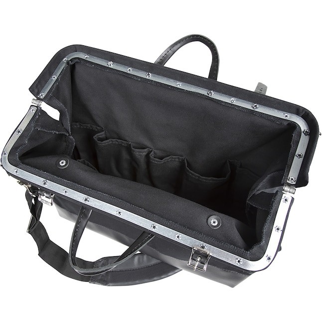 Klein Tools Deluxe Tool Bag, Black Canvas, 13 Pockets,