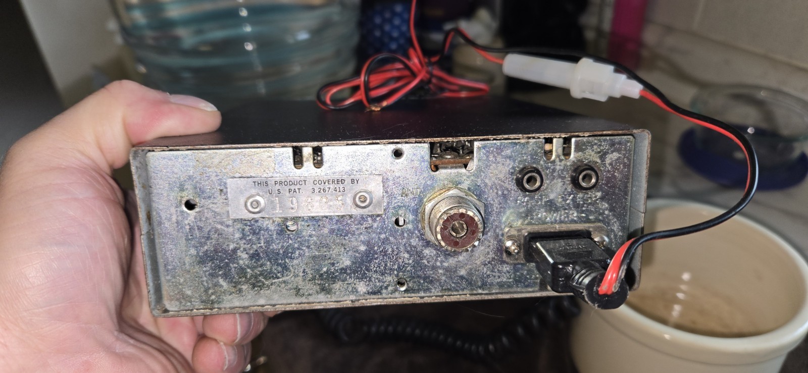 Uniden PC66XL 40-Channel CB Radio Mic and power cord