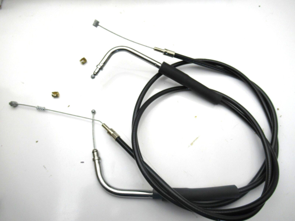 HARLEY FXST THROTTLE  AND IDLE CABLES (PAIR) PUSH/PULL 36" Casing Length 1996-05