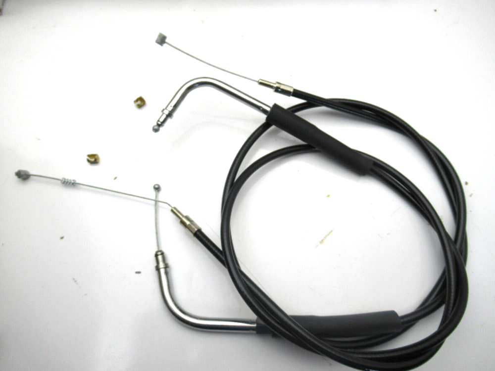 HARLEY FXST THROTTLE AND IDLE CABLES (PAIR) PUSH/PULL 36" Casing Length 1996-05