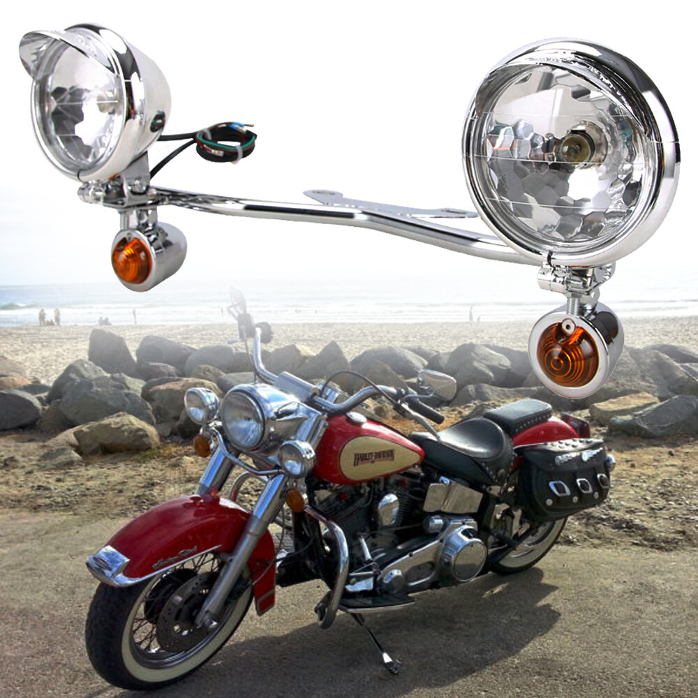 Driving Passing Fog Turn Signals Lights Bar For Yamaha V Star 650 950 1100 1300