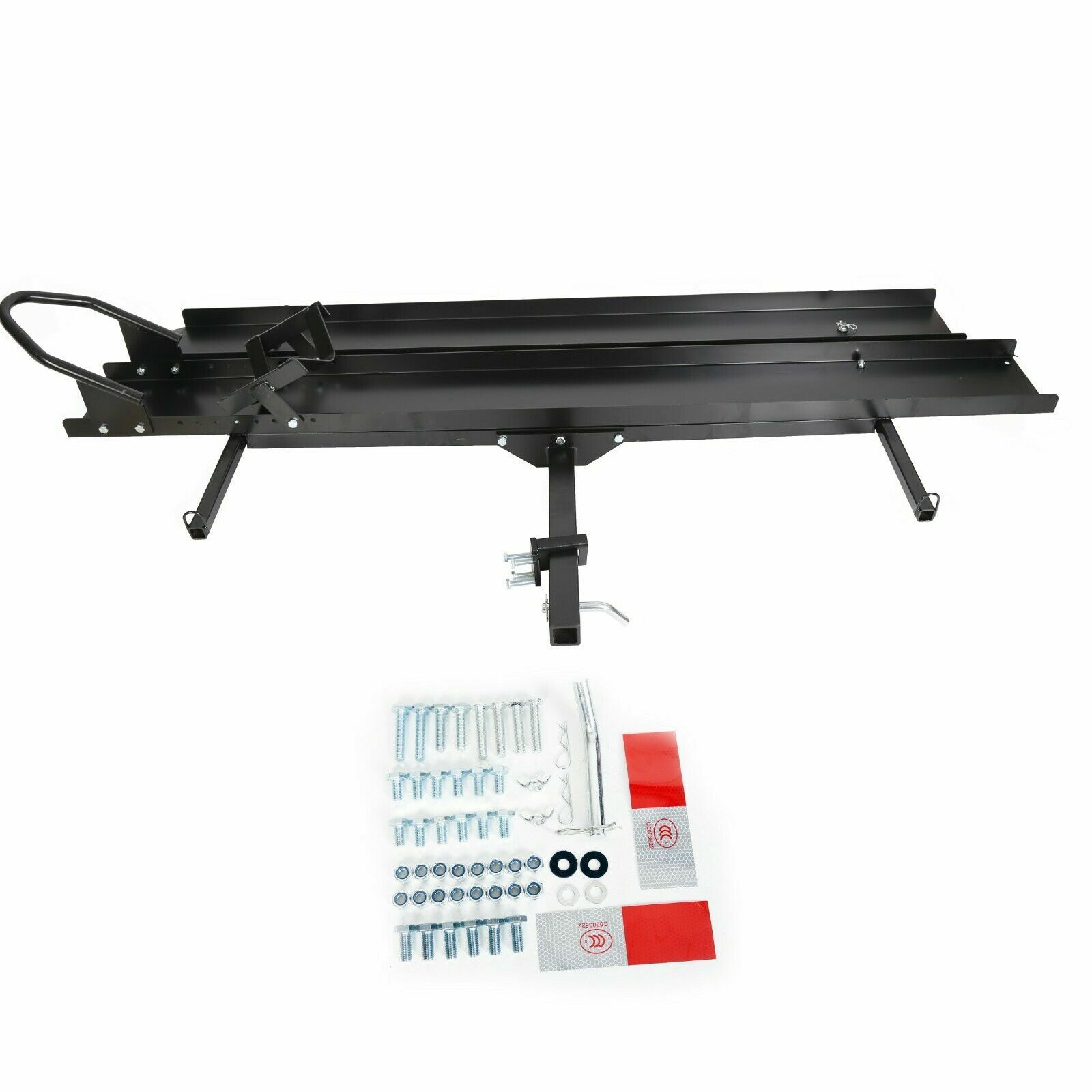 600LBS Black Motorcycle Carrier Hitch Mount Steel Dirt Bike Rack Hauler w/Ramp