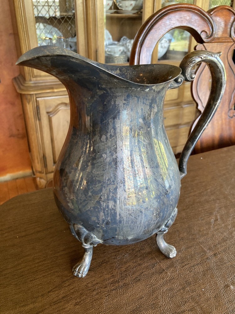 Antique Ornate Silver Pitcher