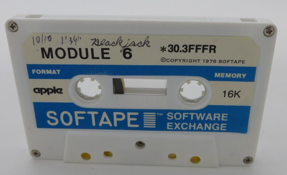 1978 APPLE Computer Cassette Module 6 Softape Software Vintage HTF RARE 16K