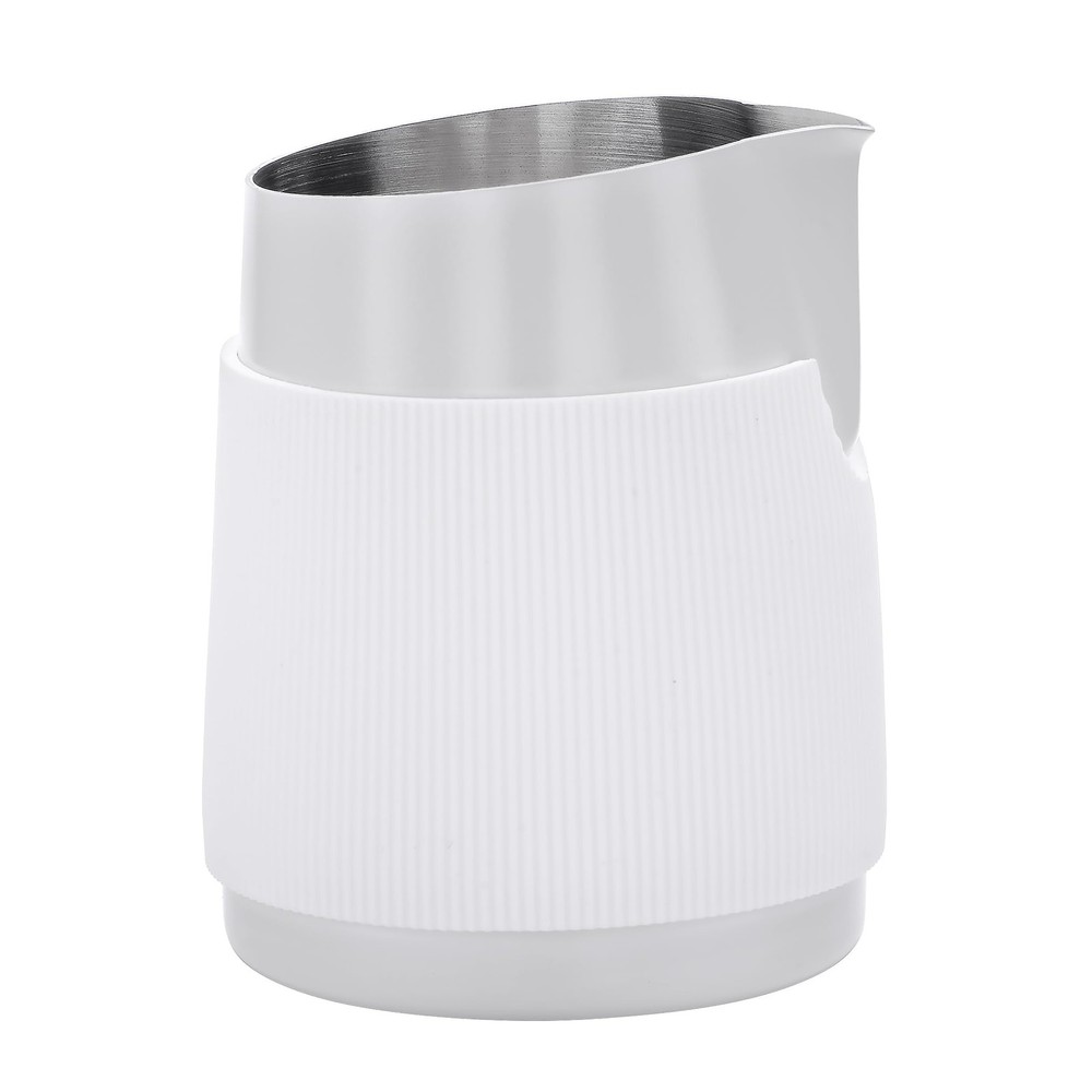 Handleless Milk Pitcher with Sharp Spout, Espresso Steaming Pitcher, 18/8 Sta...
