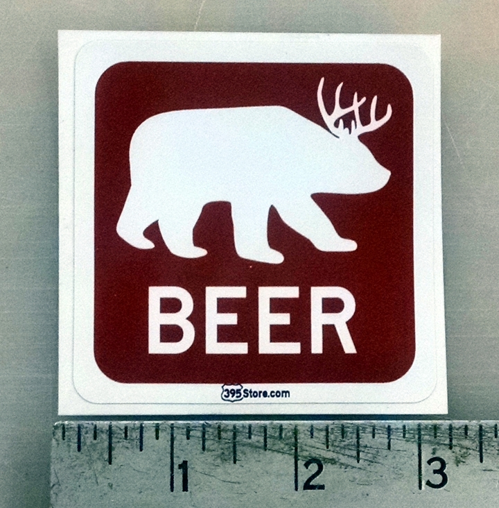 Beer Bear sticker decal 3"x3"