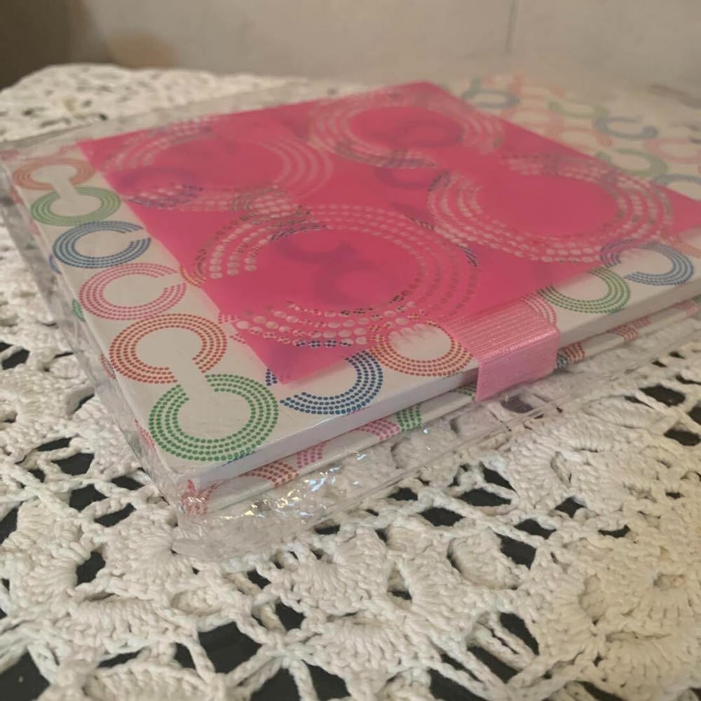 Coach Notebook white pink Auth New