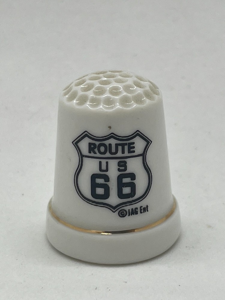 Route 66 Porcelain Thimble
