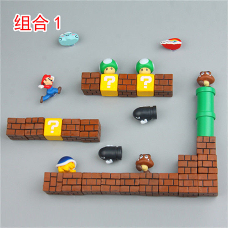 Super Mario Game Refrigerator Magnets 3D PVC Fridge Note Posted Sticker Gift New
