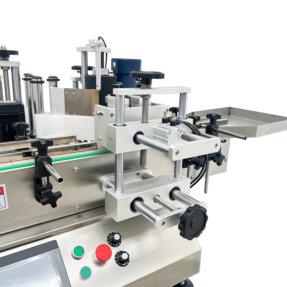 110V Desktop Automatic Round Bottle Labeling Machine for Transparent/Full Label