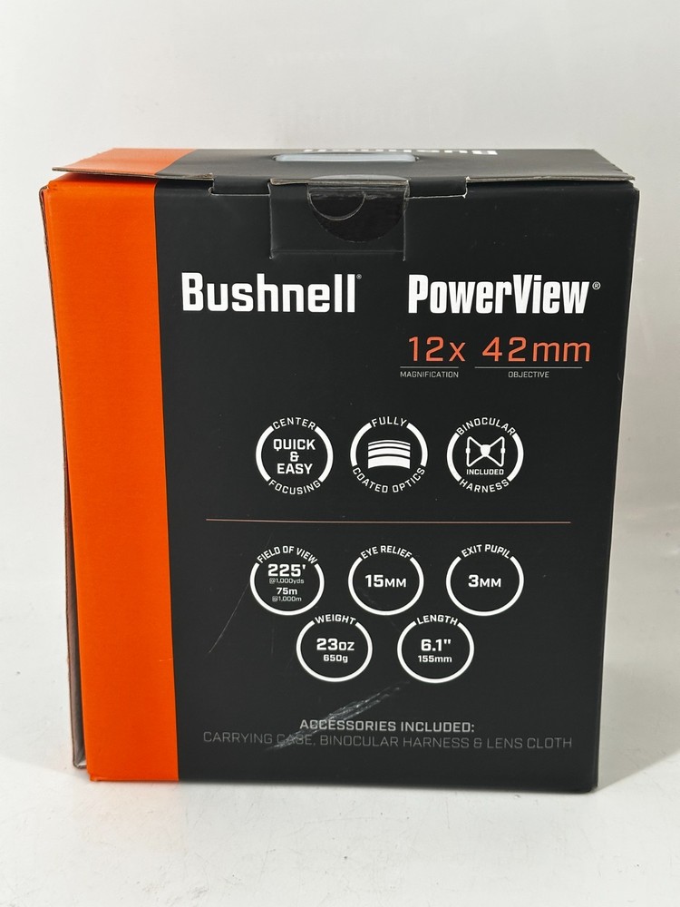 Bushnell PowerView 12x42 Binoculars Full Size