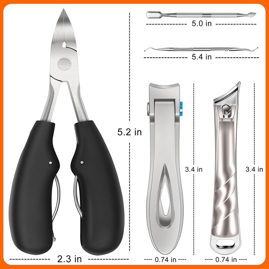 Stainless Professional Extra Large Toenail Clippers for Heavy Duty Toe Nail NEW