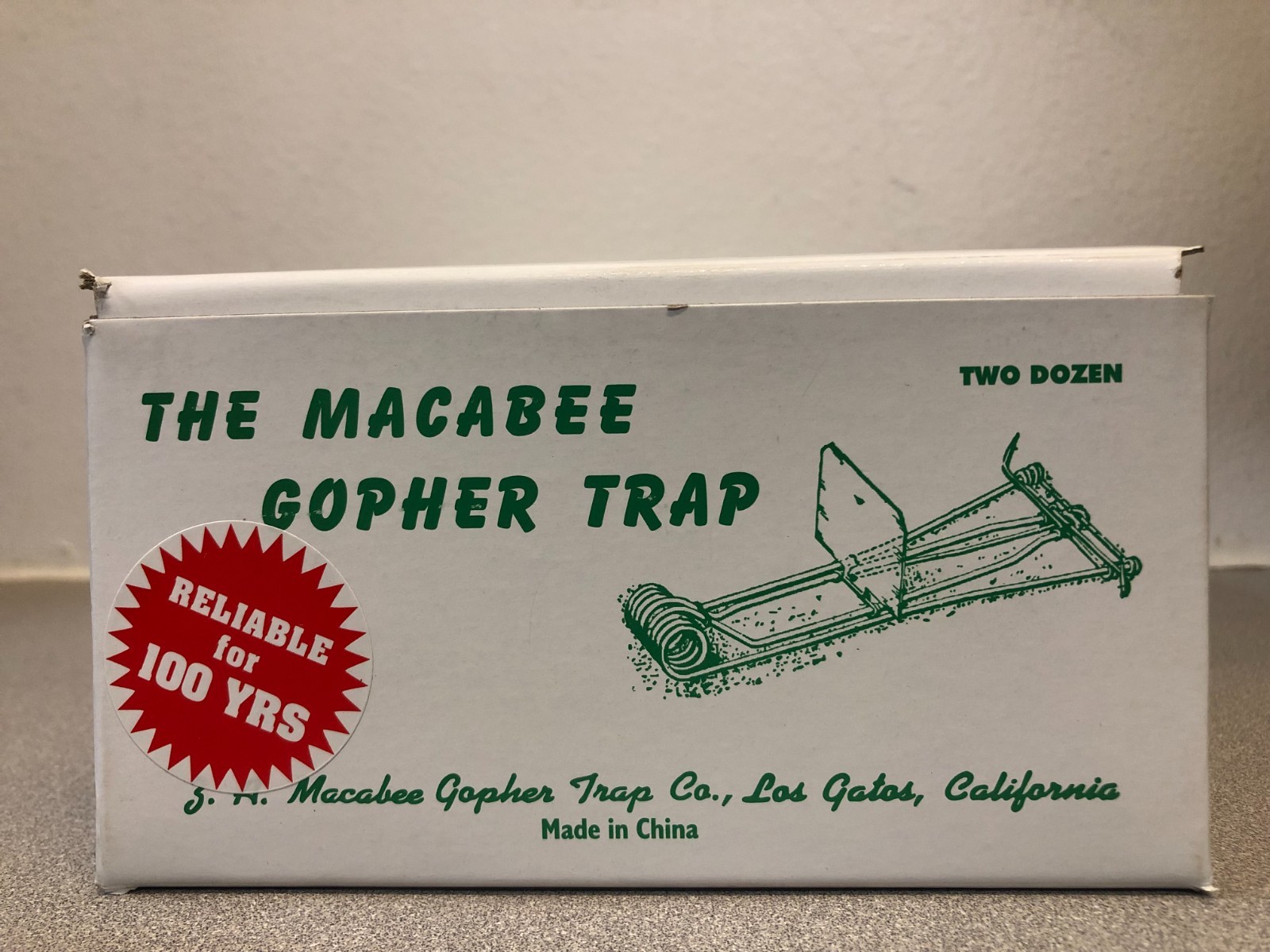 Macabee MGT Small Snap Trap For Gophers Box of 24
