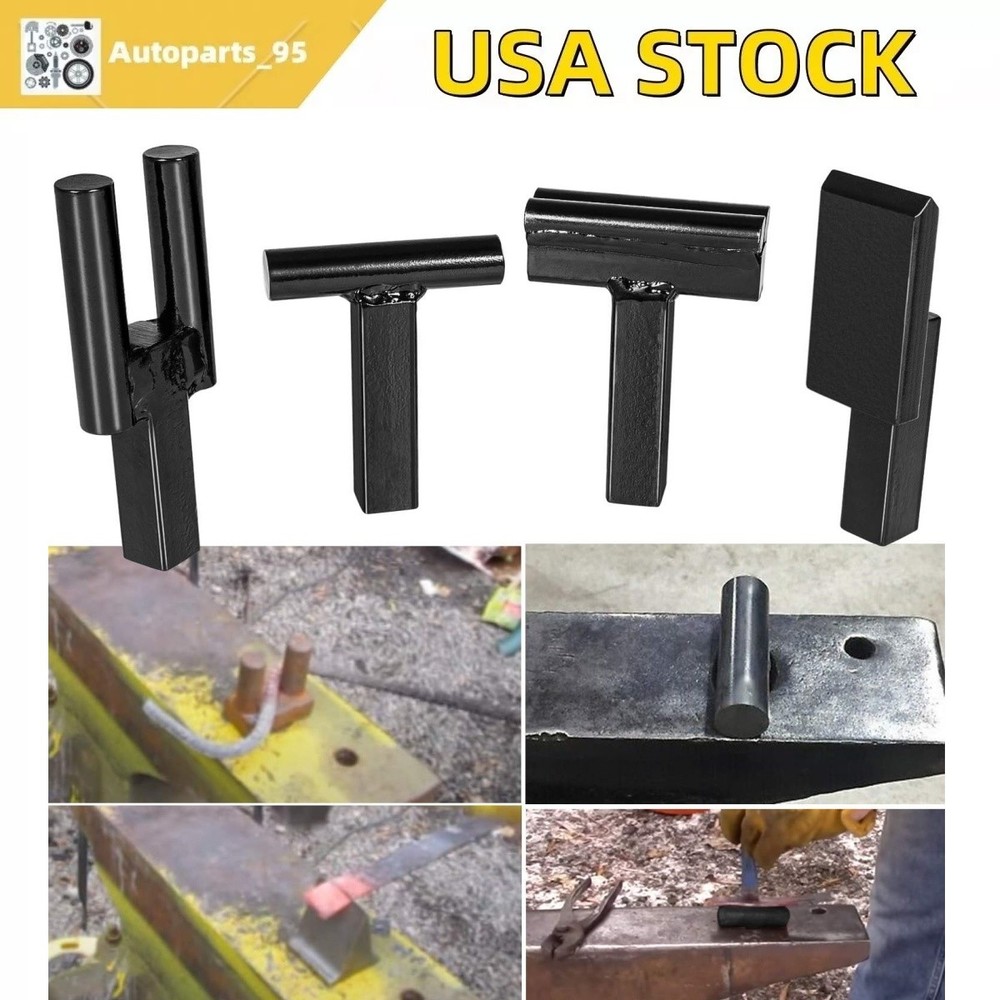 1 inch Blacksmith Anvil Hardy Hole Tools Set Blacksmithing Forging Tool (4PCS)