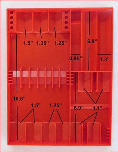 Tool Sorter Screwdriver Organizer – Red