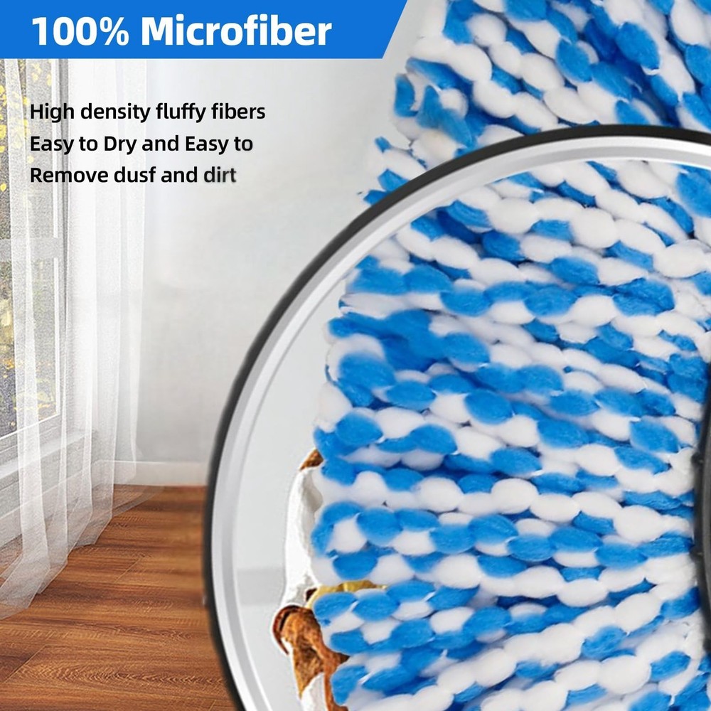 6+1 Pack Spin Mop Replacement Head Compatible With O Ceda Easywring 1tank System