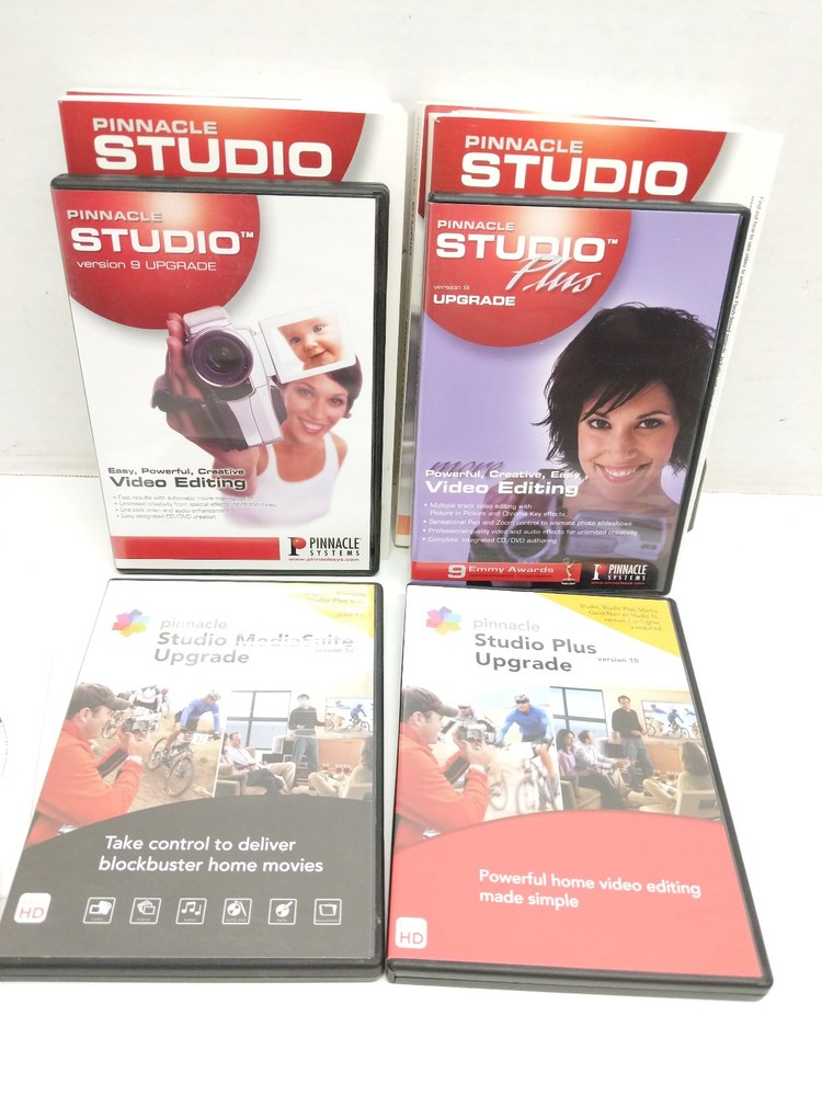 Pinnacle Studio 8 w/version 9 & 10 upgrade PC Software