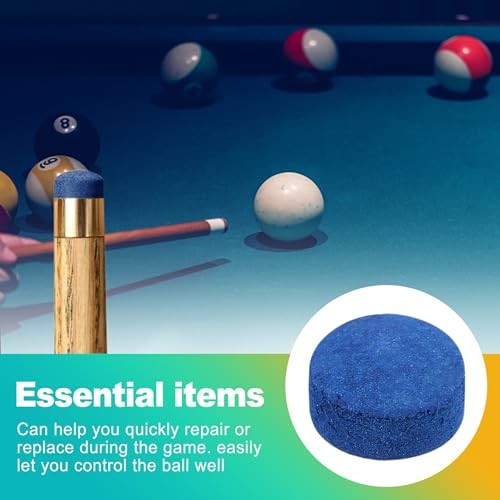 25 Pack 13mm Pool Cue Tips - Premium Hard Leather Replacement Kit for Pool,