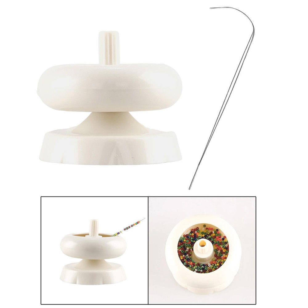Bead Spinner Bowl Beads Loader Bead String Tool Bead Stringer for DIY Necklace