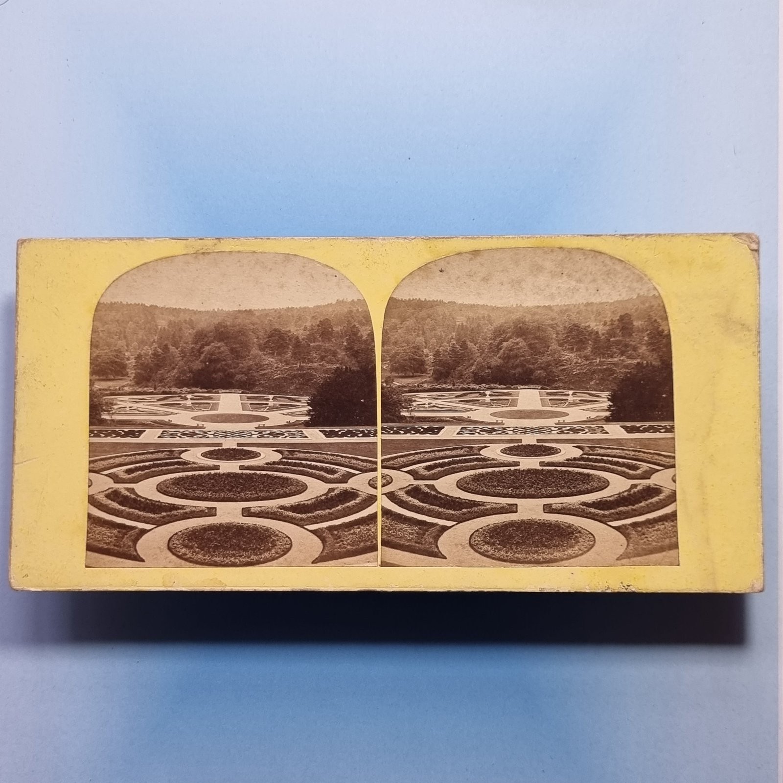 Drumlanrig Dumfries Stereoview 3D C1860 Real Photo Gardens At Castle Scotland