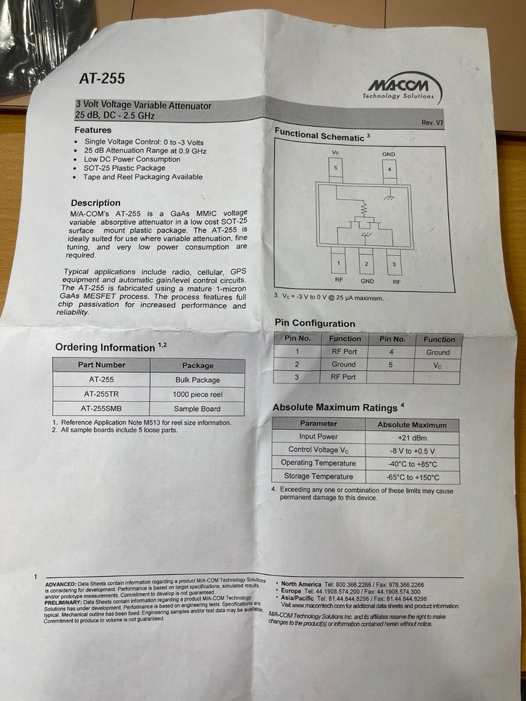 MACOM AT-255-PIN