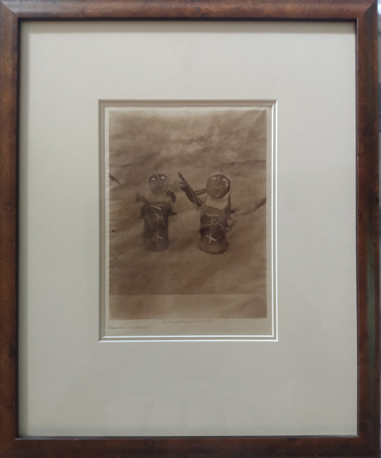 Edward Curtis/Tewa War-God Effigies/Original Photogravure/1925/ American Indian