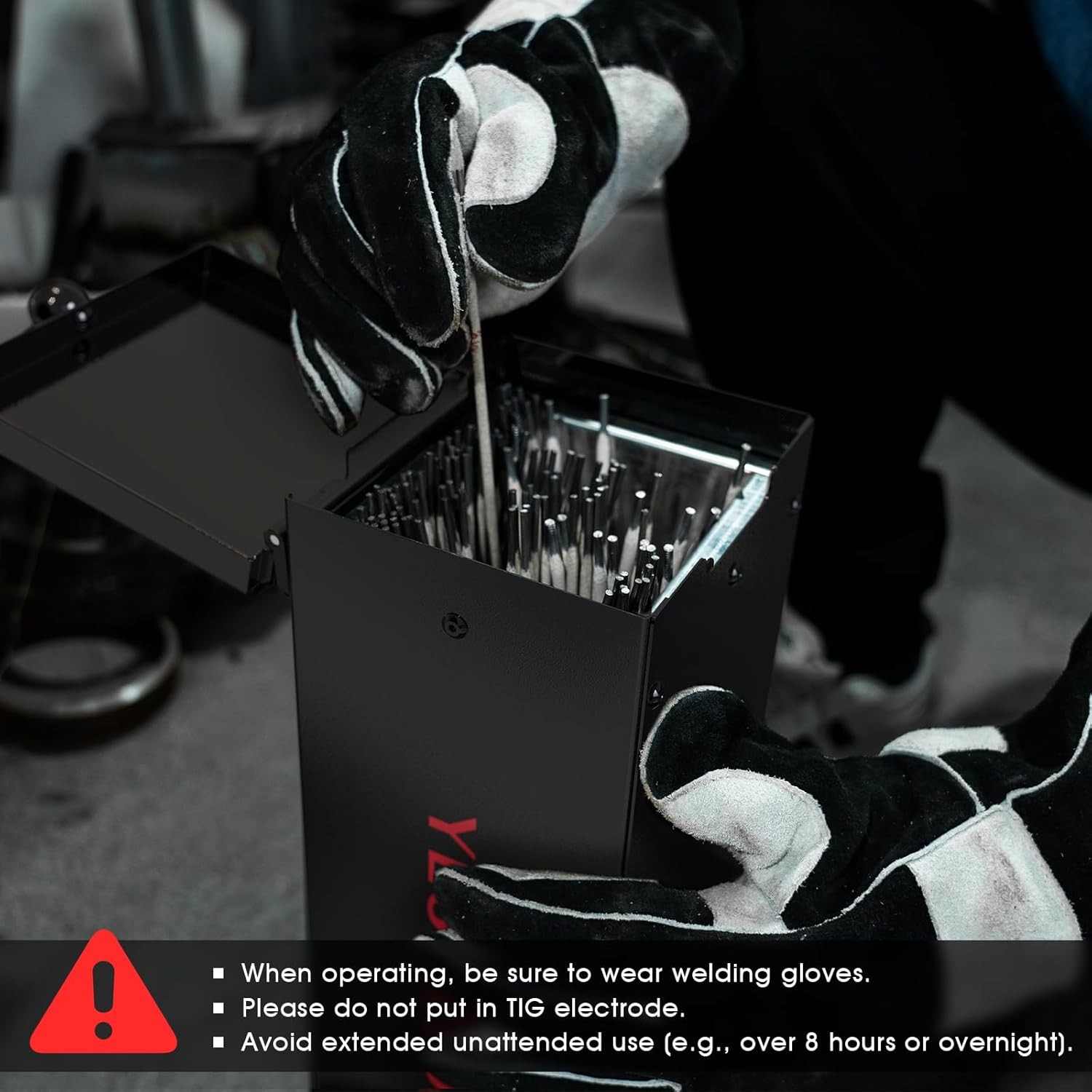 Portable Welding Rod Oven 110V, Temp Control 85-300°F Holds 14" Stick Electrodes