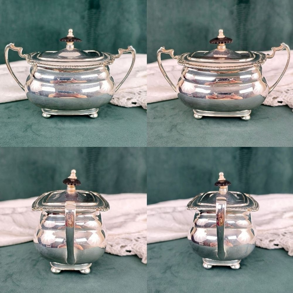 Vintage Rectangular Wallace Silver Plated Tea Set