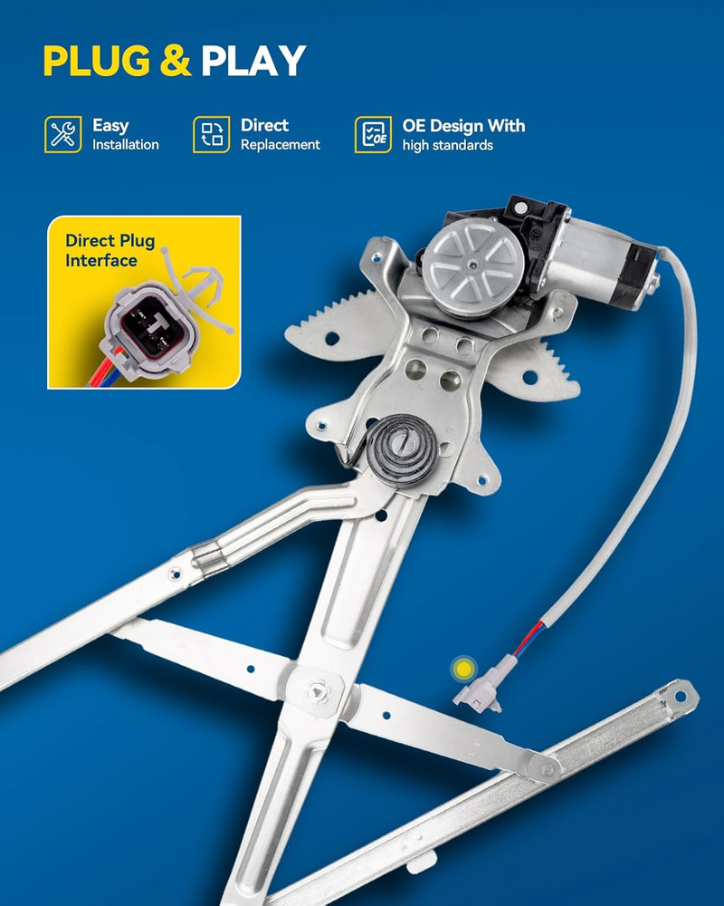 Front Left Driver Side Window Regulator and Motor Assembly 741-799