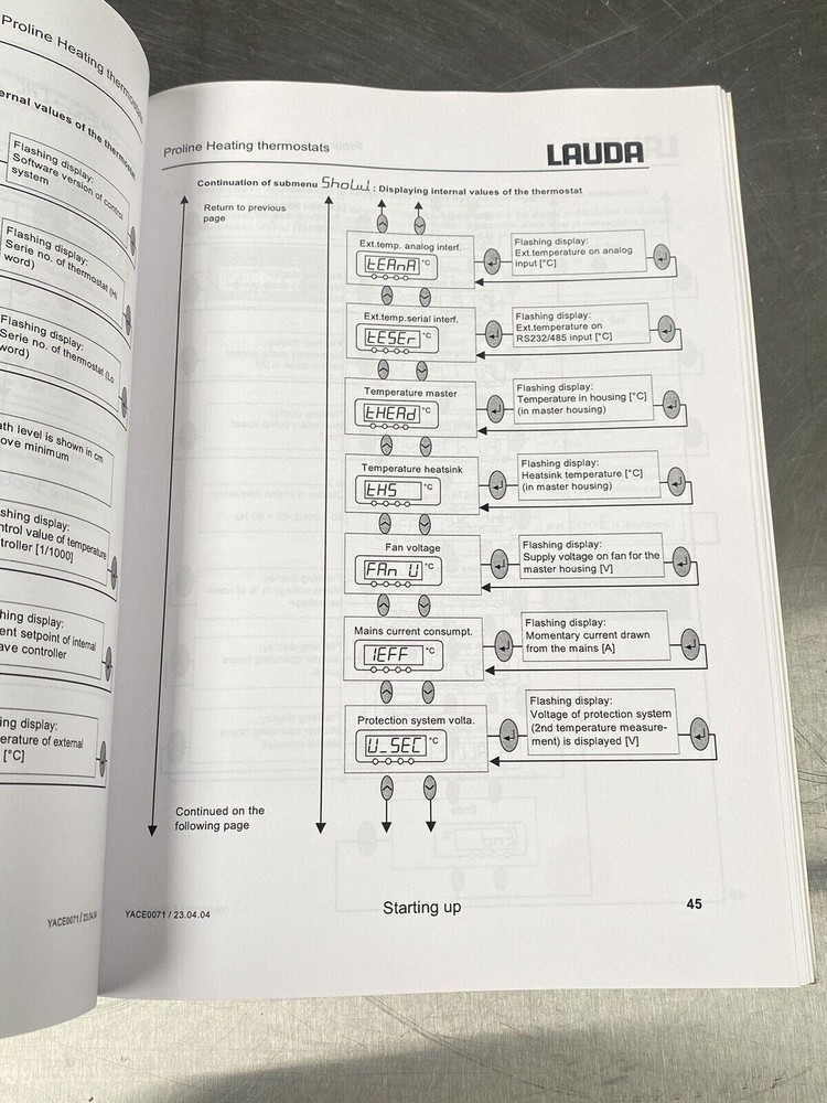 Lauda Proline Cooling Thermostat - Users Manual/Instructions Book