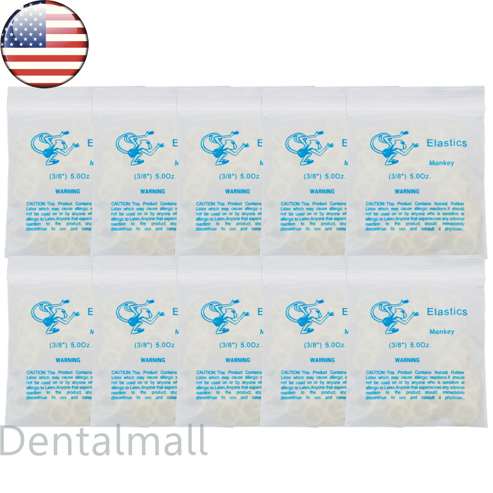 US Dental Orthodontic Rubber Bands Ortho Elastics Latex Braces 3.5 5.0 6.5 OZ