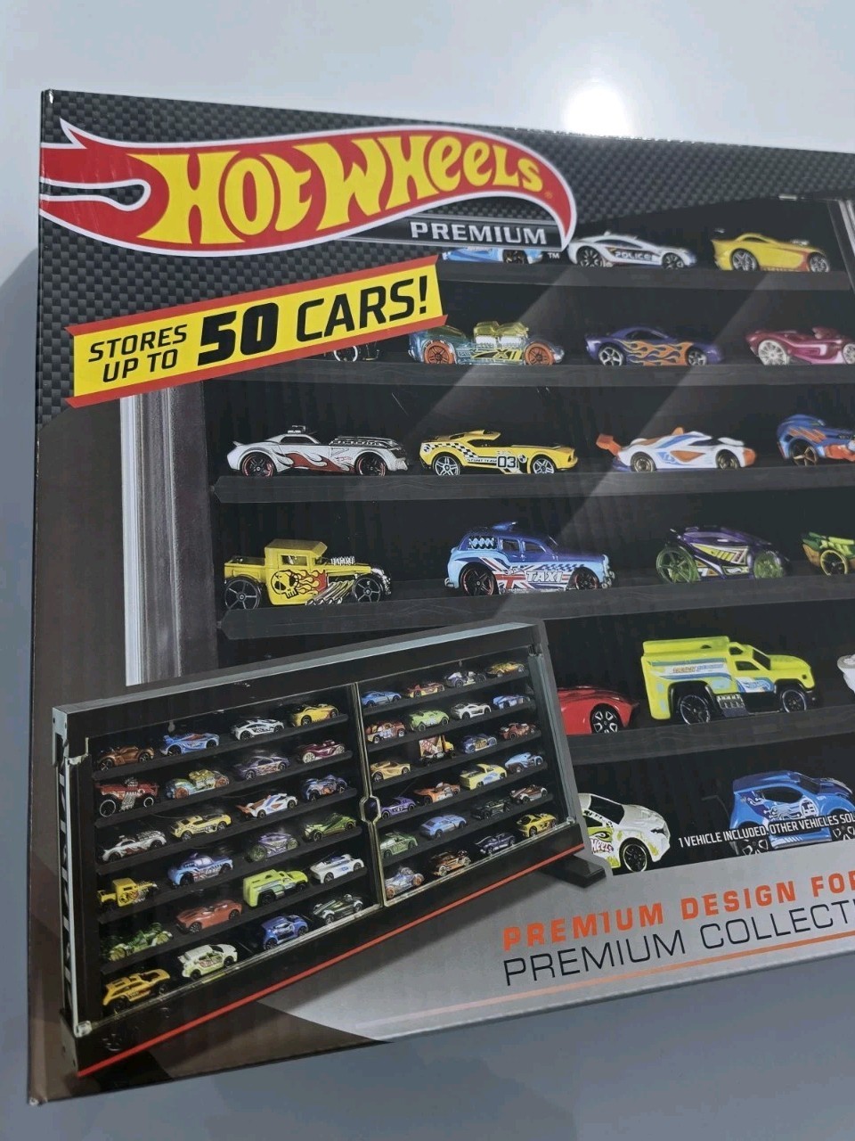 HOT WHEELS DISPLAY CASE with EXCLUSIVE ‘55 CHEVY BEL AIR GASSER NEW AND SEALED