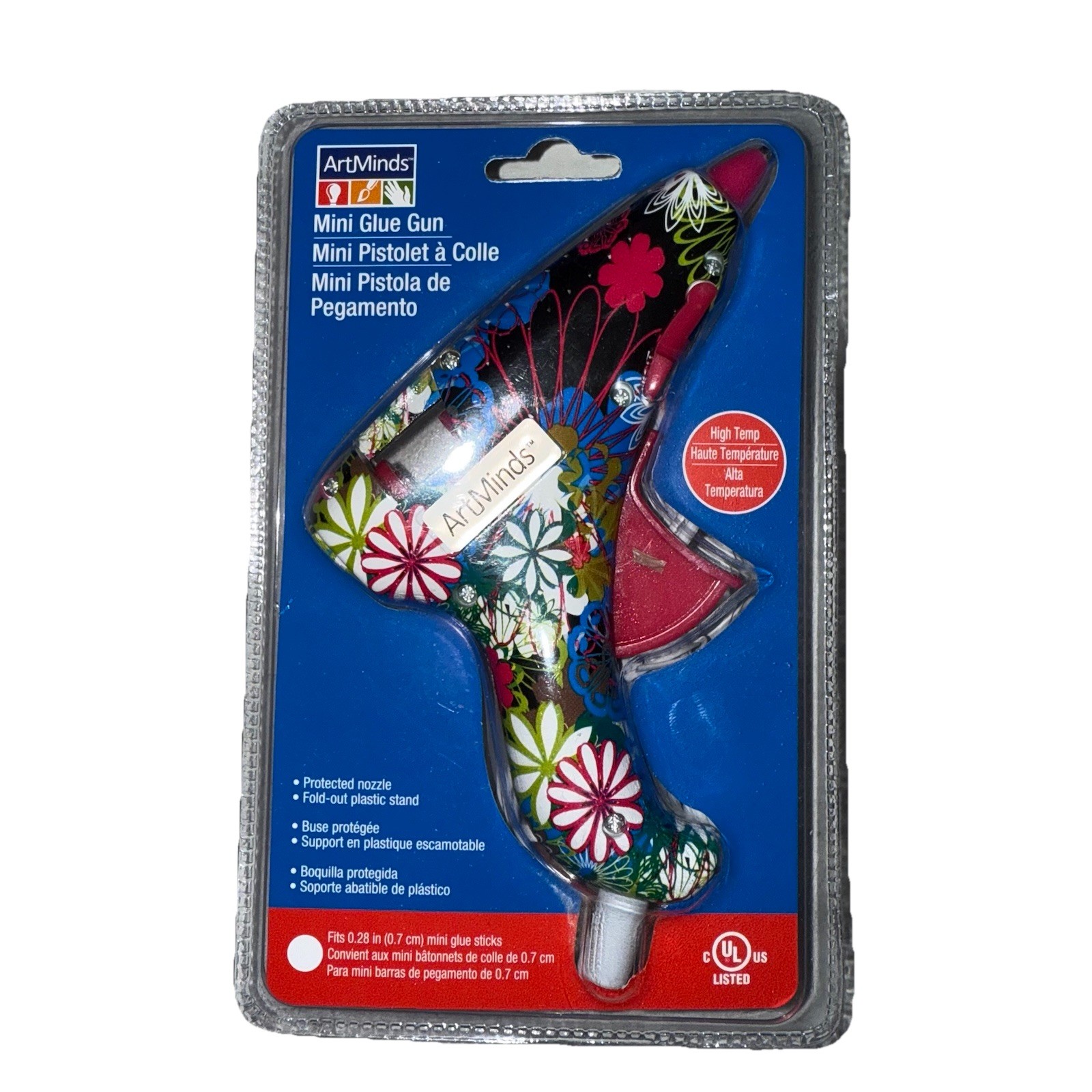 ArtMinds Floral Mini Glue Gun & 18 Sticks High Temp Flowers Hot Pink .7cm .28"