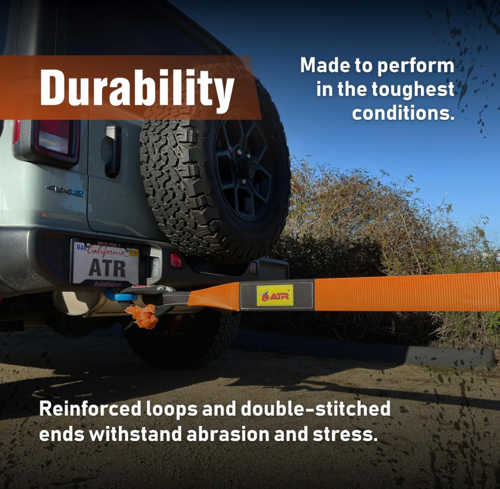 ATR Tree Saver Strap 3.5" x 8ft – 36,000 lbs Break Strength, Heavy Duty Strap