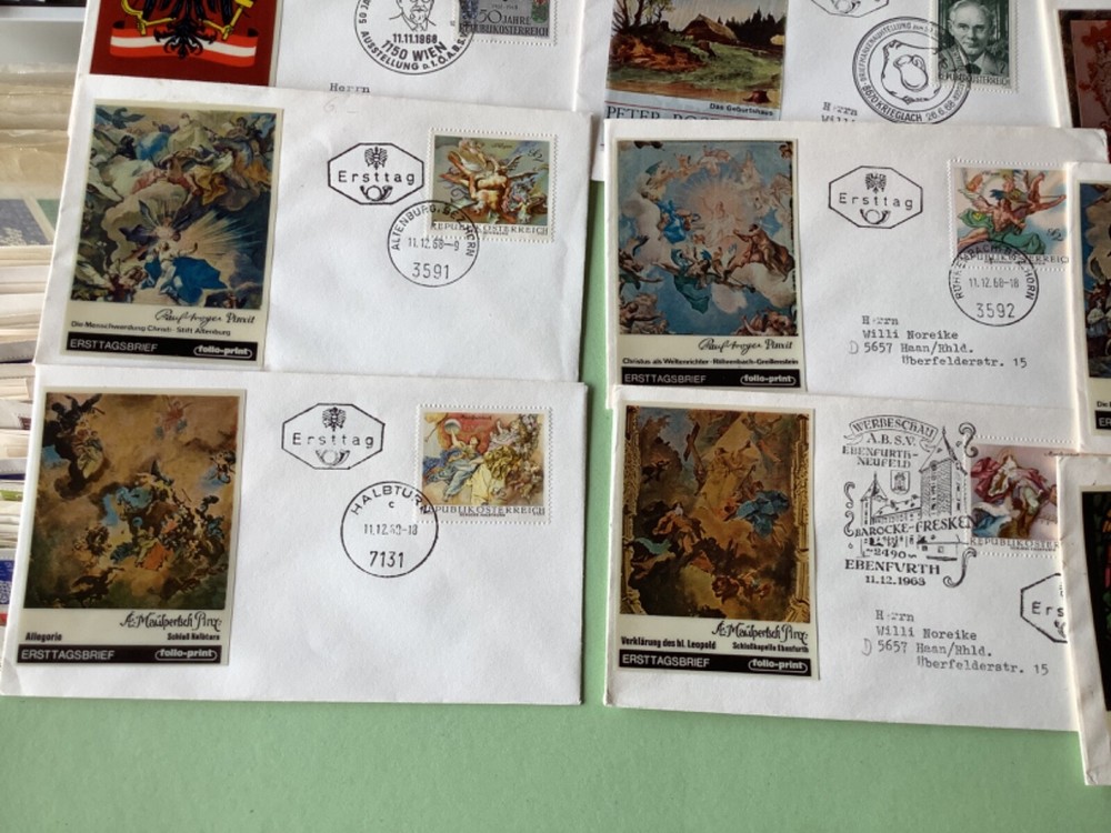 Austria postal covers with Photo 16 items Ref A2296