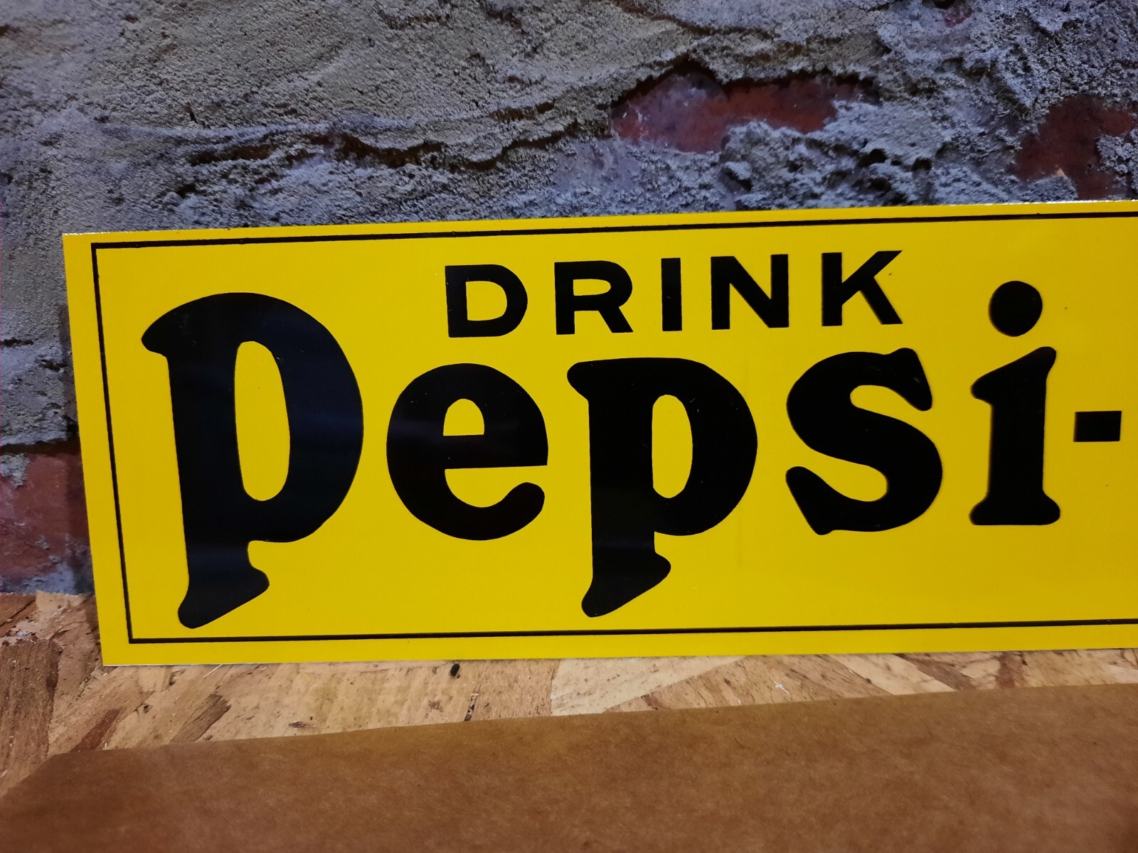 NEW OLD STOCK NOS TIN METAL DRINK PEPSI COLA CHAS W. SHONK CHICAGO TACKER SIGN