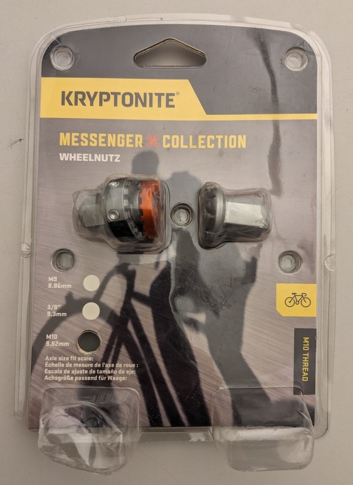 Kryptonite Security WheelNutz - for M10 / 9.82mm Solid Axles - Gravity Activated